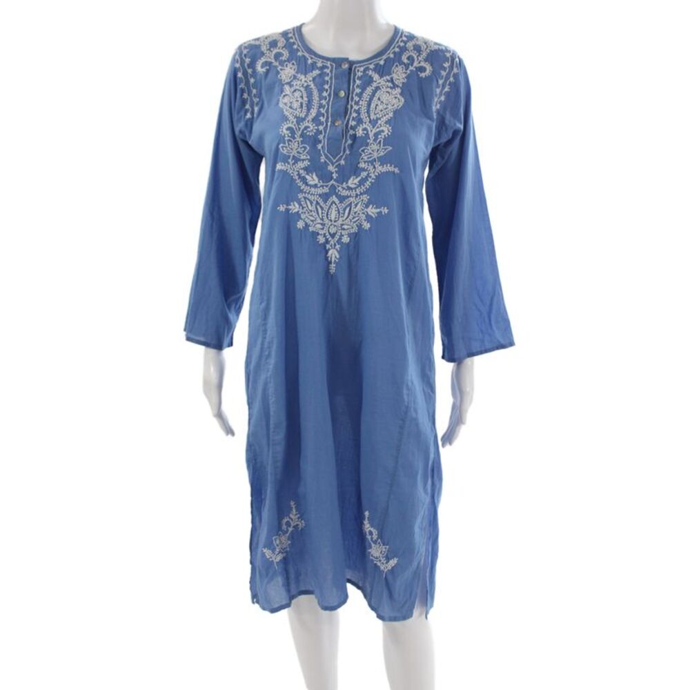 Matta Womens Long Sleeve Blue Floral Dress Size XS